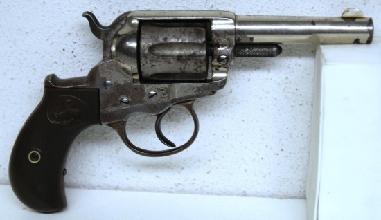 Colt Lightning .38 Cal. Nickel Finish Double Action Revolver 3 1/2" Bbl Mfg. 1885 SN#5117