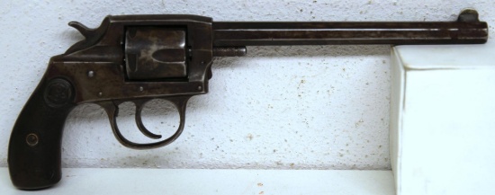 Iver Johnson Model 1900 .32 Cal. Double Action Revolver w/Old Holster 6" Octagon Bbl Small Piece of