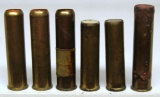 6 Brass .410 Shotshells - 3 US Cartridge Co., 1 Rem UMC, 2 R.W.S.
