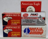 2 Full Boxes of 40 American Eagle .22 LR, Full Box of 50 American Eagle .22 LR, Full Box of 50