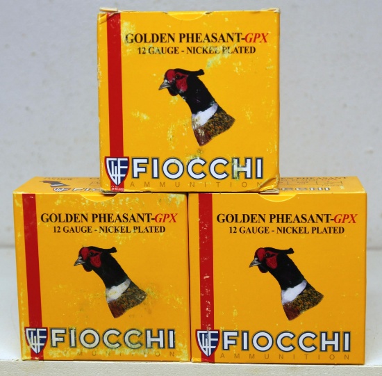 2 Full Boxes, 1 Box of 21 Fiocchi Golden Pheasant 12 Ga. 2 3/4" 6 Shot Shotgun Shells