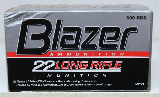 Full Brick of 500 Blazer .22 LR Cartridges