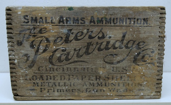 The Peters Cartridge Co. Referee Wooden Shotshell Ammo Box