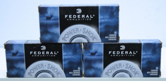 2 Full Boxes, 1 Partial Box of 12 Federal .243 Win. 100 gr SP Cartridges