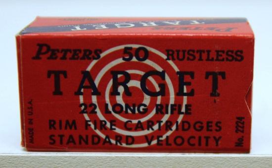 Full Vintage Box Peters Target .22 LR Cartridges