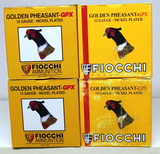 4 Full Boxes Fiocchi Golden Pheasant 12 Ga. 2 3/4" 6 Shot Shotgun Shells