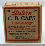 Full Vintage 100 Box Western .22 C.B. Caps Cartridges