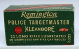 Full Vintage Box Remington Police Targetmaster .22 LR Cartridges