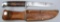 Western Hunting Knife and Leather Sheath, 4 1/4