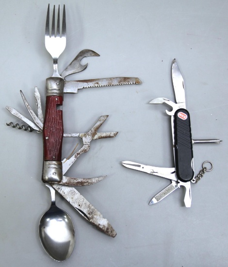 Buck Multi-Blade & Tool Pocket Knife and Multi-Blade & Tool, Fork & Spoon Camper's Knife, Made in