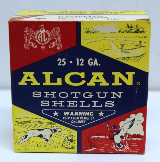 Full Vintage Box Alcan GameMax 12 Ga. 2 3/4" 6 Shot Shotshells