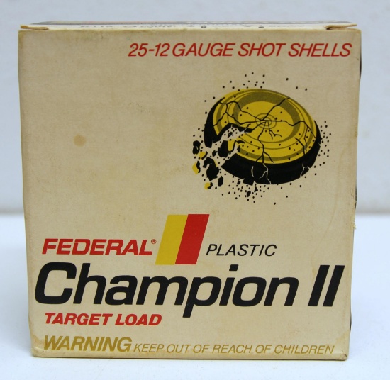 Full Vintage Box Federal Champion II 12 Ga. Target Load Shotshells
