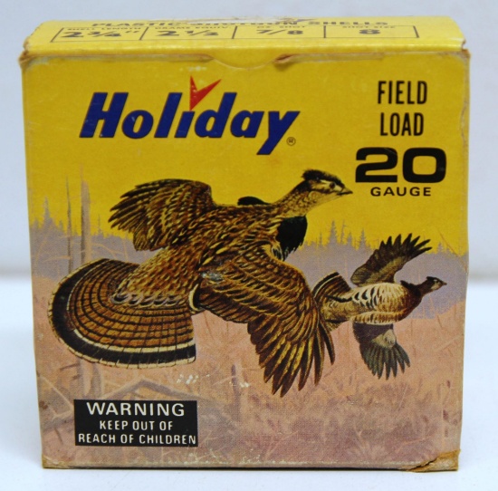 Full Vintage Box Holiday 20 Ga. 2 3/4" 8 Shot Shotshells