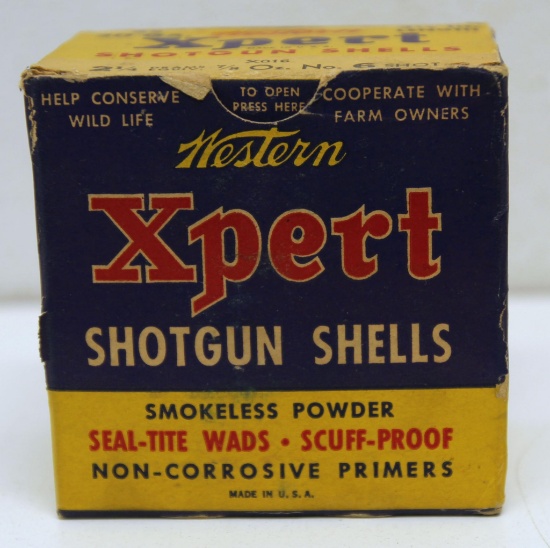 Vintage Box Missing 1 Western Xpert 20 Ga. 2 1/2" 6 Shot Shotshells