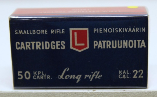 Full Vintage Box Lapua Finland .22 LR Cartridges