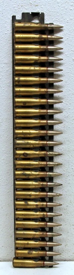 WWII Japanese 7.7 Jap Machine Gun Strip of Live Ammo