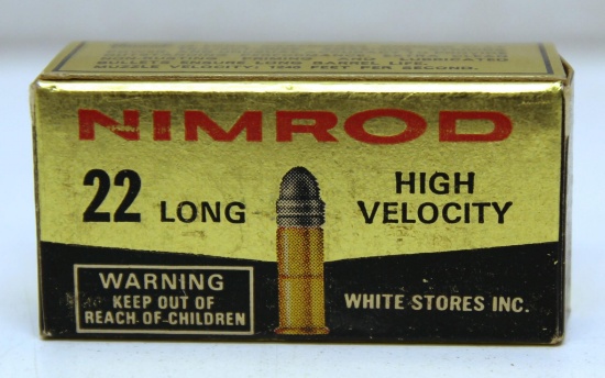 Full Vintage Box C-I-L Nimrod .22 Long Cartridges
