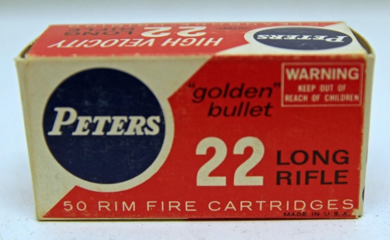 Full Vintage Box Peters .22 LR Cartridges
