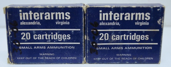 2 Full Boxes Interarms .30-06 Cartridges