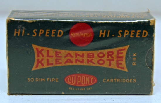 Full Vintage Box Remington Kleanbore KleanKote .22 Short Cartridges
