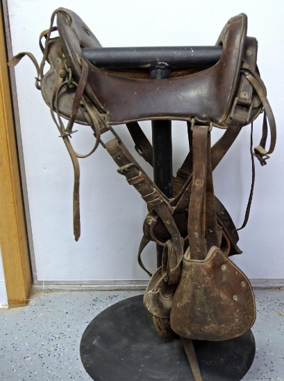 McClellan 12" Military Saddle, Saddle Stand Sells Separately in Next Lot