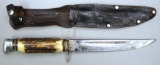 Solingen, Germany Hunting Knife w/Stag Handle, 5 3/4