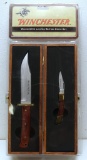 Winchester Limited Edition Pocket Knife and Hunting Knife Set with Wooden Presentation Box
