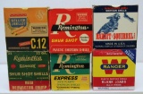 6 Vintage Partial Boxes Shotshells - Remington Express 16 Ga., Remington Shur Shot 12 Ga.,
