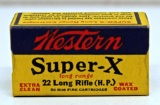 Full Vintage Box Western Super-X .22 LR HP Cartridges