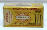 Full Vintage Box Winchester-Western Super Match Mark III .22 LR Cartridges