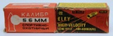 Full Vintage Box Russian 5.6 mm Cartridges & Full Vintage Box Eley .22 LR Cartridges