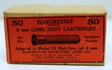 Rare! Sealed Two Piece Box Winchester 9 mm Long Shot Cartridges for Model 36 Shotgun Cal. 9 mm