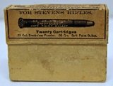 Partial Vintage Two Piece Box 16 UMC .25-25-86 Stevens Cartridges for Stevens Rifles