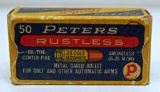 Partial Vintage Box 22 Peters .25 Colt Automatic Cartridges
