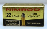 Full Vintage Box C-I-L Nimrod .22 Long Cartridges