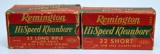 Full Vintage Box Remington Hi-Speed .22 LR & Partial Vintage Box 36 Remington Hi-Speed .22 Short