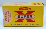 Full Vintage Box Western Super X .22 Winchester Magnum Rim Fire JHP Cartridges