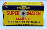 Full Vintage Box Western Super Match Mark II .22 LR Cartridges