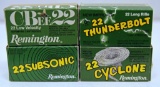 4 Different Full Remington .22 LR Cartridges - Thunderbolt, Cyclone, CBee, Subsonic