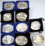 Commemorative Belt Buckle Collection - Dodge City Days 1987, 1988, 1989, 1990, 1991, 2001, (2) 2002,