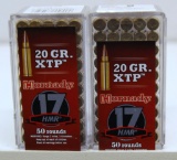 2 Full Boxes Hornady .17 HMR 20 gr. XTP Cartridges