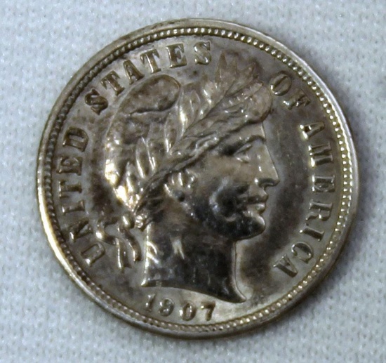 1907S Barber Dime