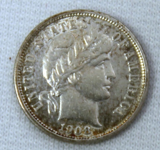 1908S Barber Dime