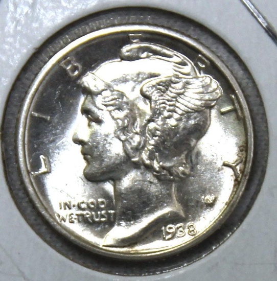 1938D Mercury Dime