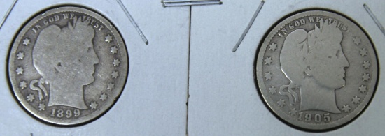 1899S and 1905S Barber Quarters