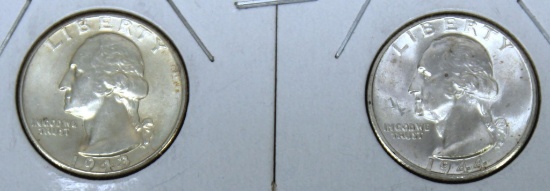 1943D and 1944D Washington Quarters