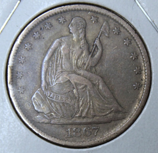 1867S Seated Liberty Half Dollar, Key Date