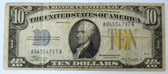 1934A $10 North Africa Silver Certificate