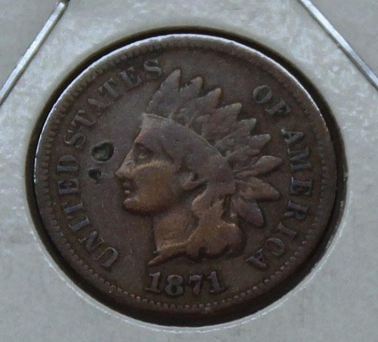 1871 Indian Head Cent, Key Date