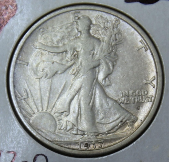 1917D Obverse Walking Liberty Half Dollar